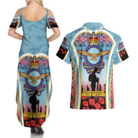 Royal New Zealand Air Force ANZAC Day Couples Matching Summer Maxi Dress and Hawaiian Shirt Te Tauaarangi o Aotearoa LT03 - Polynesian Pride