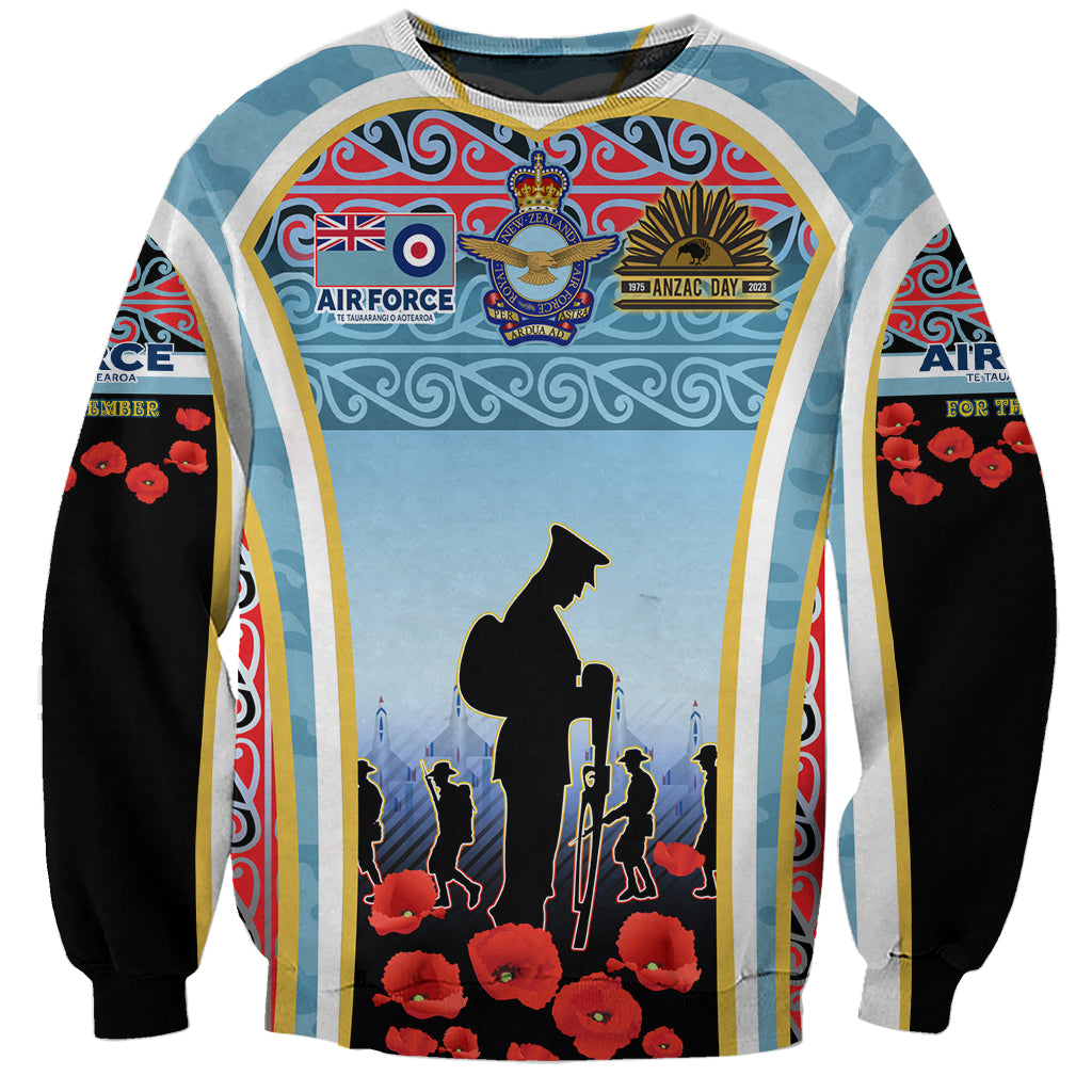 Royal New Zealand Air Force ANZAC Day Sweatshirt Te Tauaarangi o Aotearoa LT03 Unisex Blue - Polynesian Pride