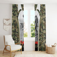 New Zealand and Australia ANZAC Day Window Curtain Koala and Kiwi Bird Soldier Gallipoli Camouflage Style LT03 - Polynesian Pride