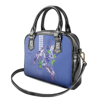 Hawaii Aloha Turtle Hibiscus and Leaves Shoulder Handbag with Polynesian and Kakau Tattoos Denim Color LT03 - Polynesian Pride