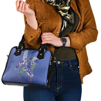 Hawaii Aloha Turtle Hibiscus and Leaves Shoulder Handbag with Polynesian and Kakau Tattoos Denim Color LT03 - Polynesian Pride
