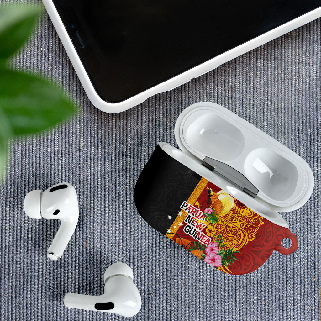 Papua New Guinea Independence Day AirPods Case Birds-of-Paradise Melanesian Tattoos Tropical Plants