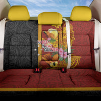 Papua New Guinea Independence Day Back Car Seat Cover Birds-of-Paradise Melanesian Tattoos Tropical Plants