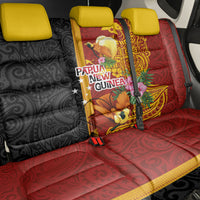 Papua New Guinea Independence Day Back Car Seat Cover Birds-of-Paradise Melanesian Tattoos Tropical Plants