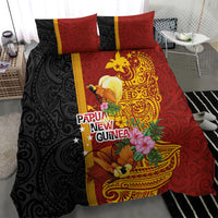 Papua New Guinea Independence Day Bedding Set Birds-of-Paradise Melanesian Tattoos Tropical Plants