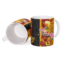 Papua New Guinea Independence Day Ceramic Mug Birds-of-Paradise Melanesian Tattoos Tropical Plants