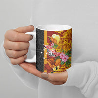Papua New Guinea Independence Day Ceramic Mug Birds-of-Paradise Melanesian Tattoos Tropical Plants