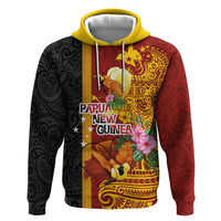 Papua New Guinea Independence Day Hoodie Birds-of-Paradise Melanesian Tattoos Tropical Plants