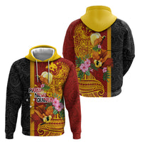 Papua New Guinea Independence Day Hoodie Birds-of-Paradise Melanesian Tattoos Tropical Plants