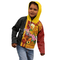 Papua New Guinea Independence Day Kid Hoodie Birds-of-Paradise Melanesian Tattoos Tropical Plants