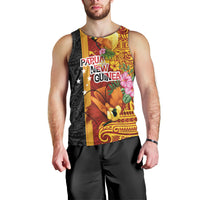 Papua New Guinea Independence Day Men Tank Top Birds-of-Paradise Melanesian Tattoos Tropical Plants