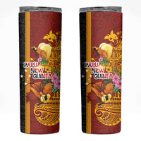 Papua New Guinea Independence Day Skinny Tumbler Birds-of-Paradise Melanesian Tattoos Tropical Plants