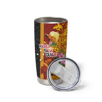 Papua New Guinea Independence Day Tumbler Cup Birds-of-Paradise Melanesian Tattoos Tropical Plants