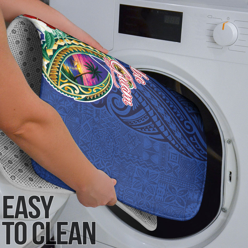Guam Chamorro Bathroom Set Tribal Latte Stone and Seal Artwork Polynesian Patterns