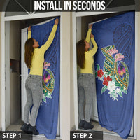 Guam Chamorro Door Cover Tribal Latte Stone and Seal Artwork Polynesian Patterns