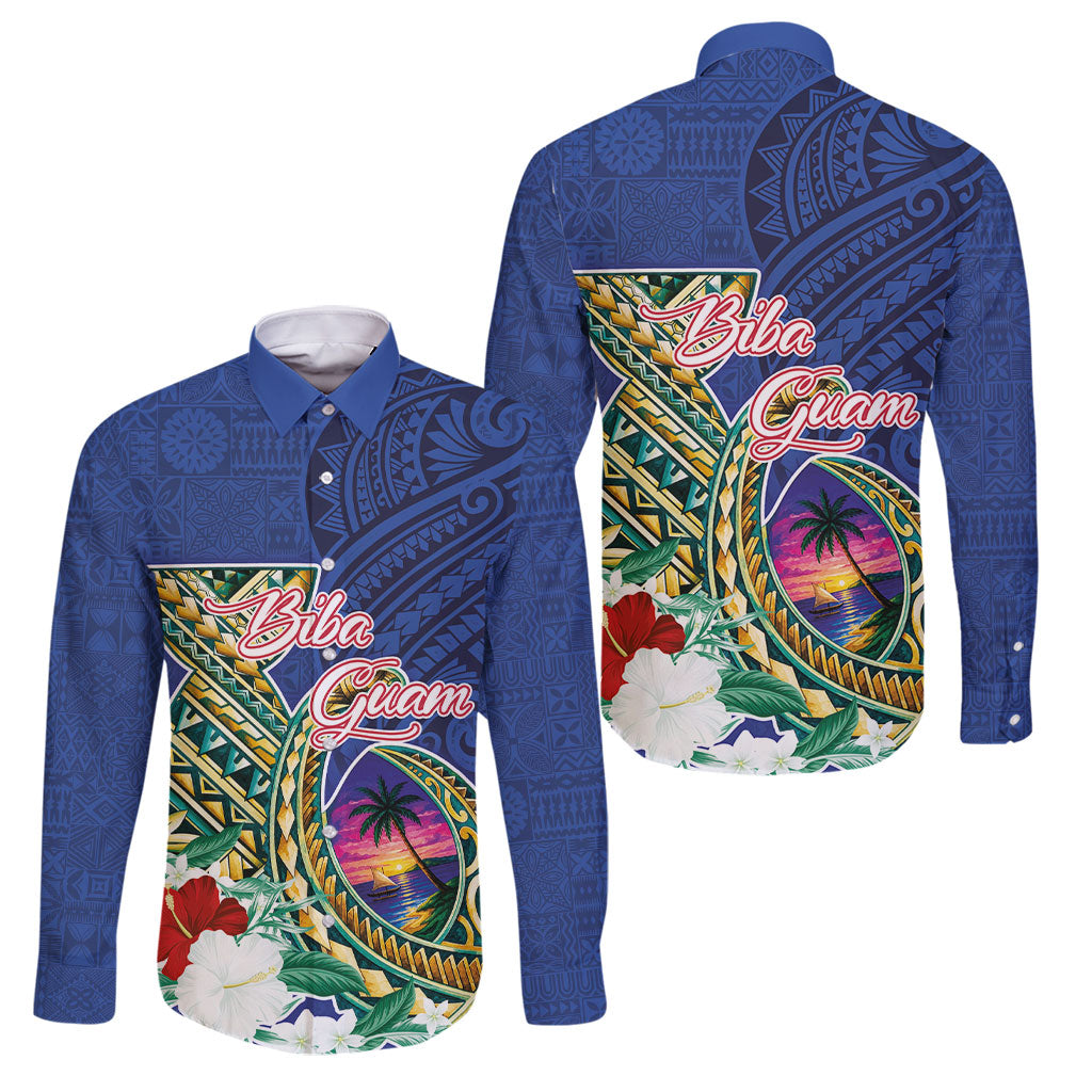 Guam Chamorro Family Matching Puletasi and Hawaiian Shirt Tribal Latte Stone and Seal Artwork Polynesian Patterns