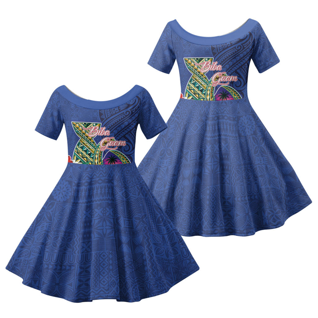 Guam Chamorro Family Matching Short Sleeve Bodycon Dress and Hawaiian Shirt Tribal Latte Stone and Seal Artwork Polynesian Patterns