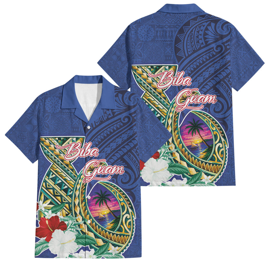 Guam Chamorro Family Matching Tank Maxi Dress and Hawaiian Shirt Tribal Latte Stone and Seal Artwork Polynesian Patterns