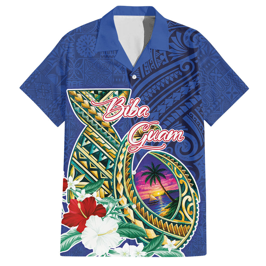 Guam Chamorro Hawaiian Shirt Tribal Latte Stone and Seal Artwork Polynesian Patterns LT03 Multicolor - Polynesian Pride