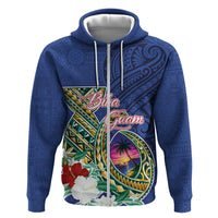 Guam Chamorro Hoodie Tribal Latte Stone and Seal Artwork Polynesian Patterns