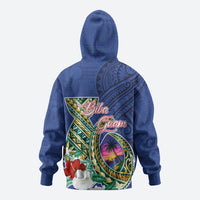 Guam Chamorro Hoodie Tribal Latte Stone and Seal Artwork Polynesian Patterns
