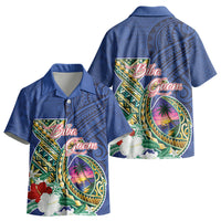 Guam Chamorro Kid Hawaiian Shirt Tribal Latte Stone and Seal Artwork Polynesian Patterns LT03 - Polynesian Pride