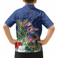 Guam Chamorro Kid Hawaiian Shirt Tribal Latte Stone and Seal Artwork Polynesian Patterns LT03 - Polynesian Pride