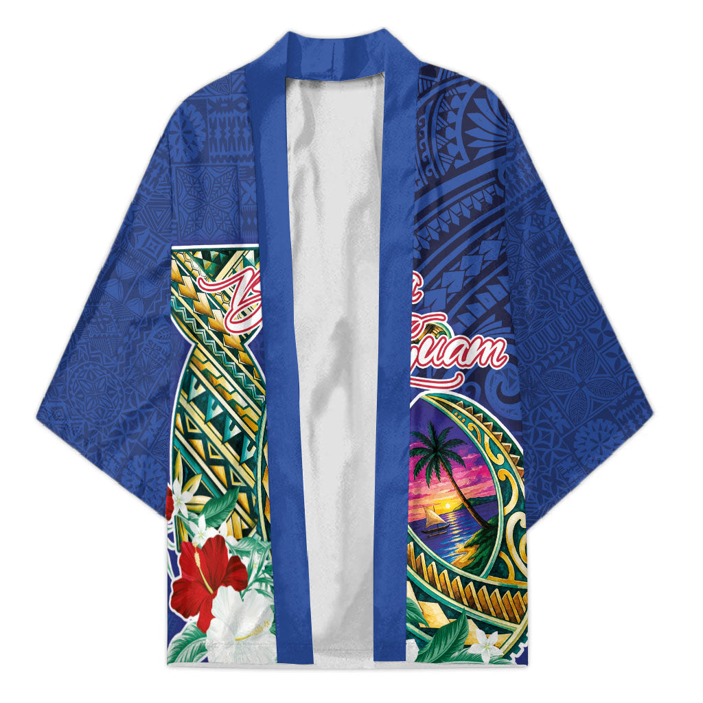 Guam Chamorro Kimono Tribal Latte Stone and Seal Artwork Polynesian Patterns