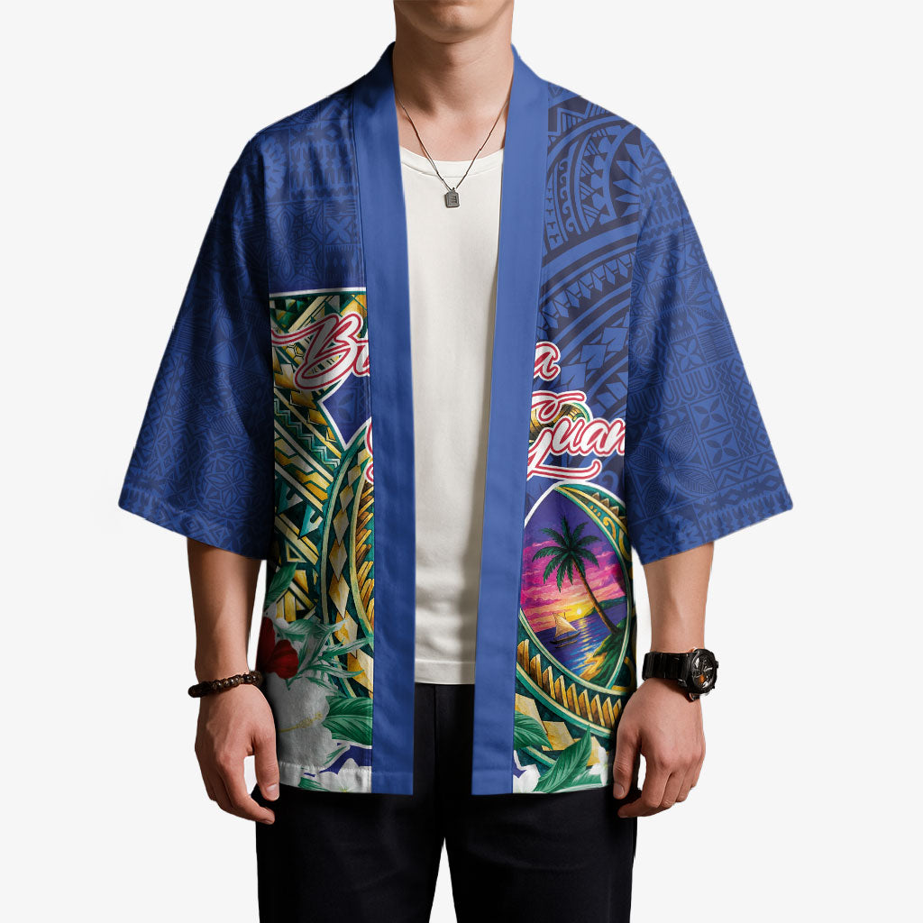 Guam Chamorro Kimono Tribal Latte Stone and Seal Artwork Polynesian Patterns