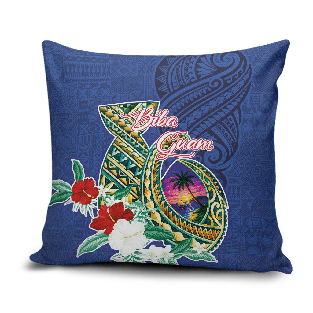 Guam Chamorro Pillow Cover Tribal Latte Stone and Seal Artwork Polynesian Patterns