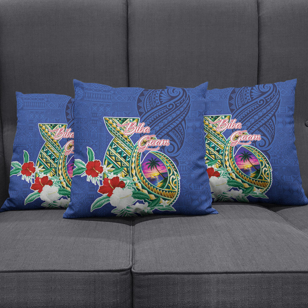 Guam Chamorro Pillow Cover Tribal Latte Stone and Seal Artwork Polynesian Patterns