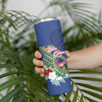 Guam Chamorro Skinny Tumbler Tribal Latte Stone and Seal Artwork Polynesian Patterns
