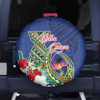 Guam Chamorro Spare Tire Cover Tribal Latte Stone and Seal Artwork Polynesian Patterns