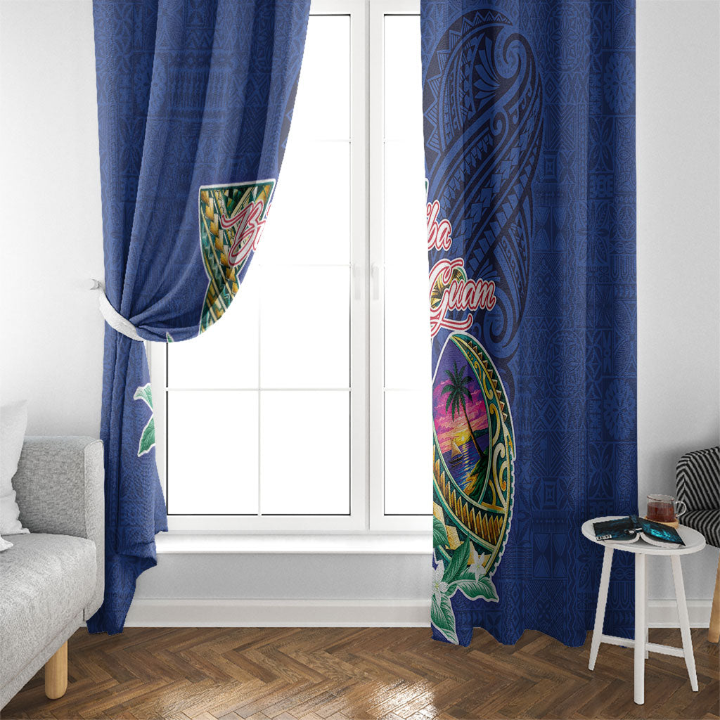 Guam Chamorro Window Curtain Tribal Latte Stone and Seal Artwork Polynesian Patterns
