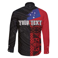 Personalised Samoa 685 Family Matching Mermaid Dress and Hawaiian Shirt Siapo Pattern and Samoa Flag Design