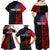 Personalised Samoa 685 Family Matching Off Shoulder Maxi Dress and Hawaiian Shirt Siapo Pattern and Samoa Flag Design