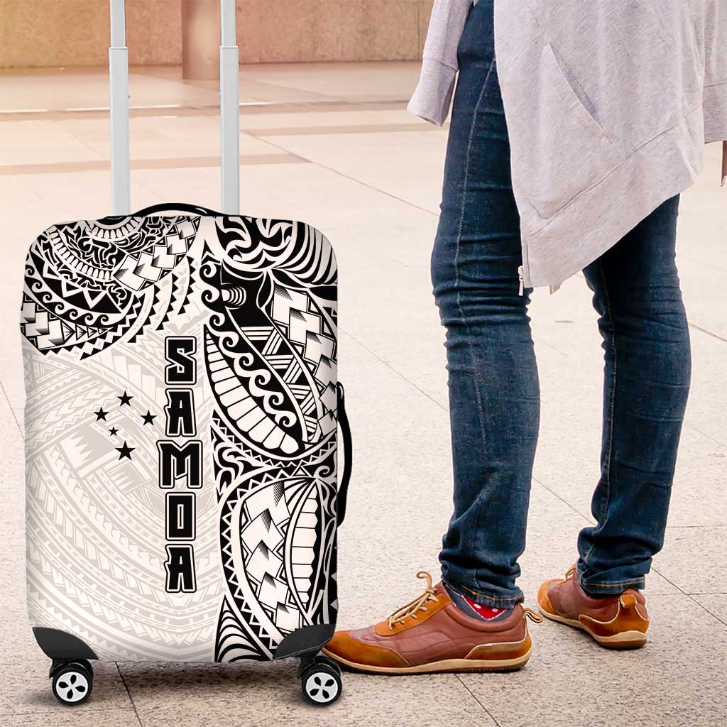 Samoa 685 Art Traditional Tattoo Pattern Luggage Cover White Color LT03 White - Polynesian Pride