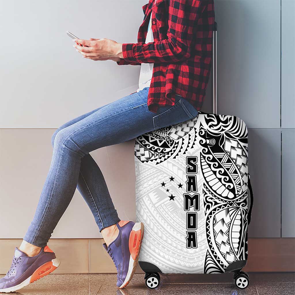 Samoa 685 Art Traditional Tattoo Pattern Luggage Cover White Color LT03 - Polynesian Pride