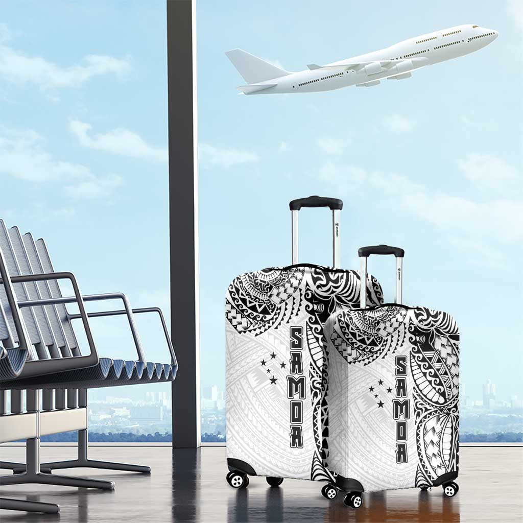 Samoa 685 Art Traditional Tattoo Pattern Luggage Cover White Color LT03 - Polynesian Pride