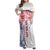 Samoa 685 Art Traditional Tattoo Pattern Family Matching Off Shoulder Maxi Dress and Hawaiian Shirt Gradient Color