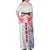 Samoa 685 Art Traditional Tattoo Pattern Family Matching Off Shoulder Maxi Dress and Hawaiian Shirt Gradient Color