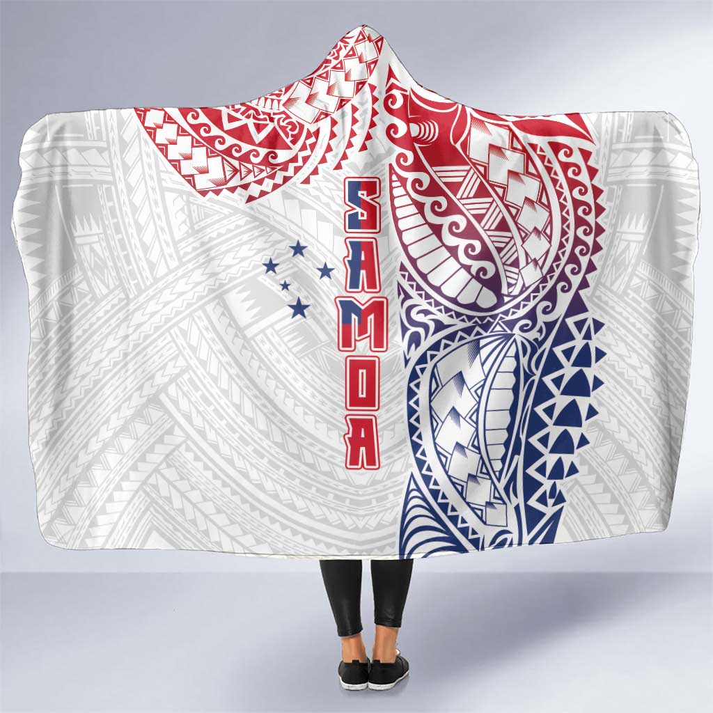 Samoa 685 Art Traditional Tattoo Pattern Hooded Blanket Gradient Color