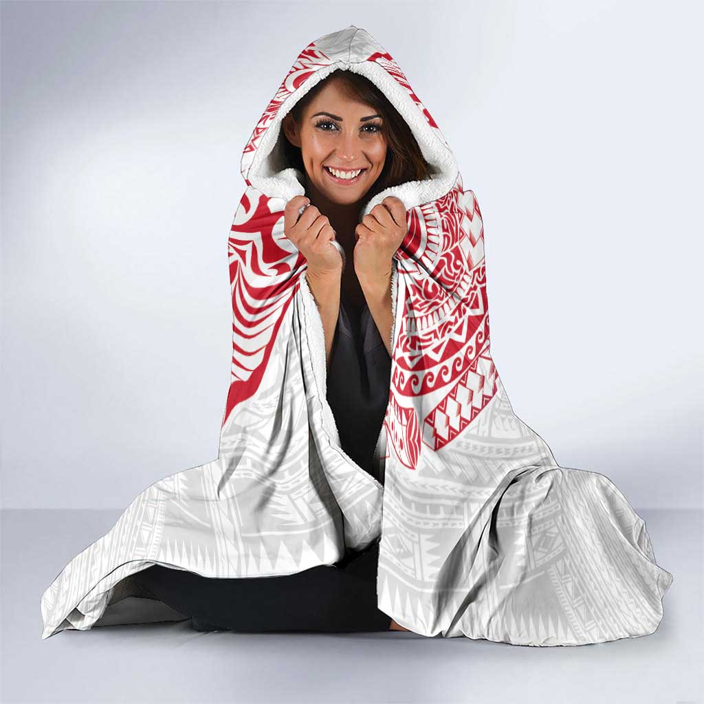 Samoa 685 Art Traditional Tattoo Pattern Hooded Blanket Gradient Color
