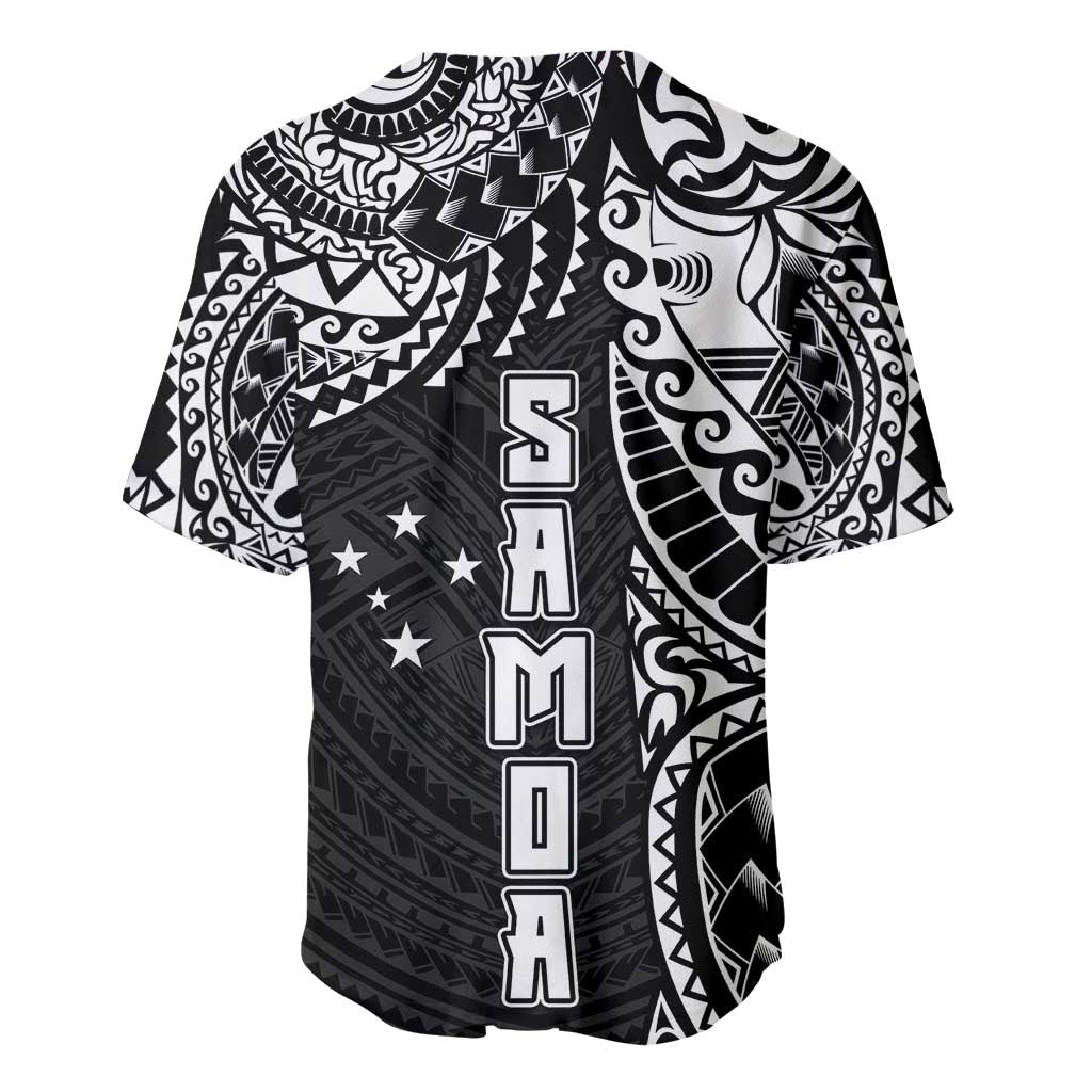 Samoa 685 Art Traditional Tattoo Pattern Baseball Jersey Black Color
