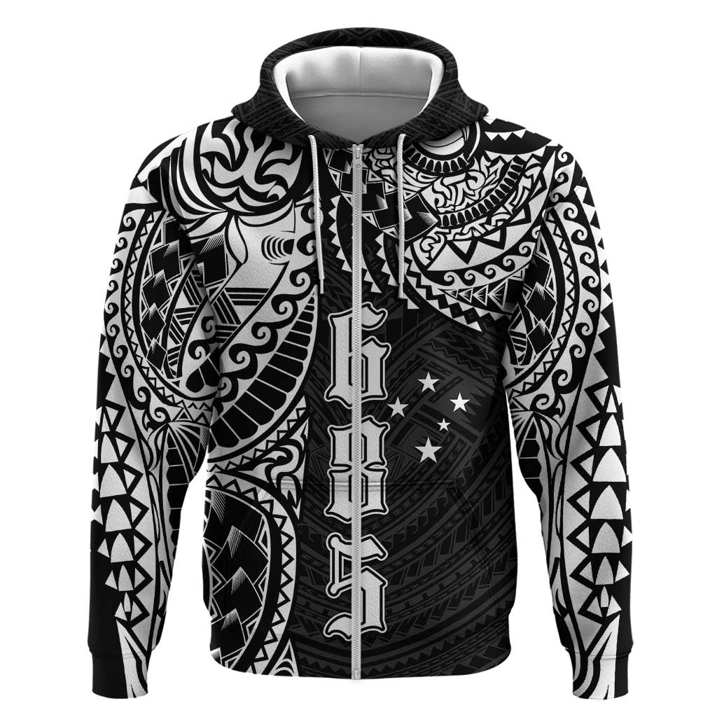 Samoa 685 Art Traditional Tattoo Pattern Hoodie Black Color