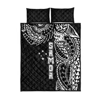 Samoa 685 Art Traditional Tattoo Pattern Quilt Bed Set Black Color