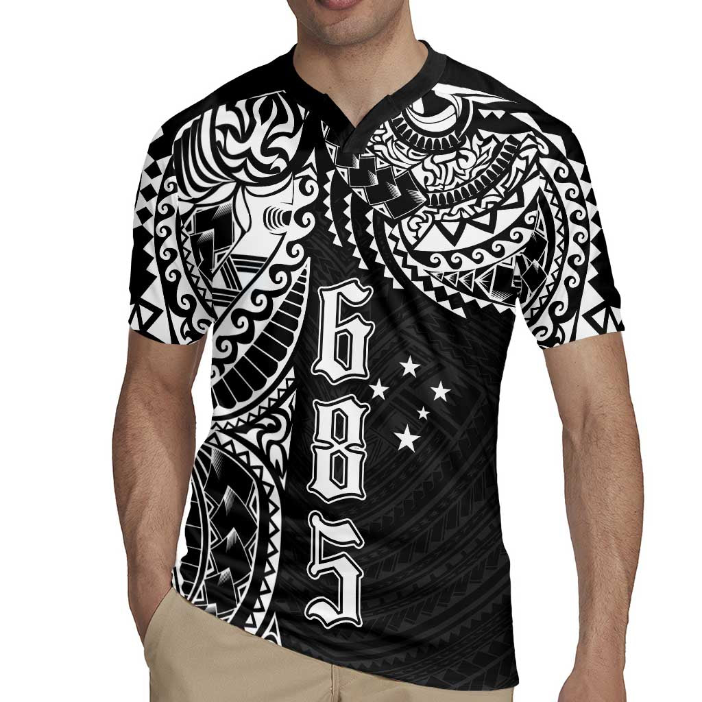 Samoa 685 Art Traditional Tattoo Pattern Rugby Jersey Black Color