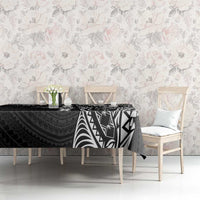 Samoa 685 Art Traditional Tattoo Pattern Tablecloth Black Color