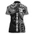 Samoa 685 Art Traditional Tattoo Pattern Women Polo Shirt Black Color