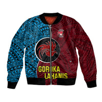 Bintangor Goroka Lahanis Rugby Bomber Jacket Papua New Guinea Polynesian Tattoo LT03 Unisex Red - Polynesian Pride